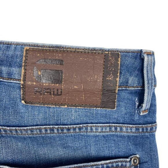 G Star Raw Men's Blue Revend Straight Restored Distressed Denim Jeans US 38 X 34 - Picture 9 of 16